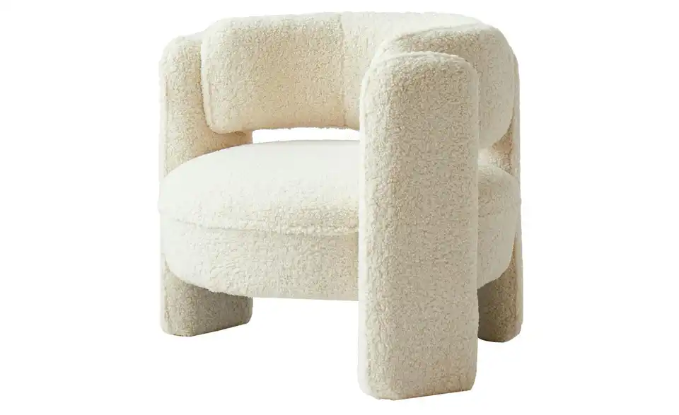 Sessel BHL 85|71|79 cm, Boucléstoff