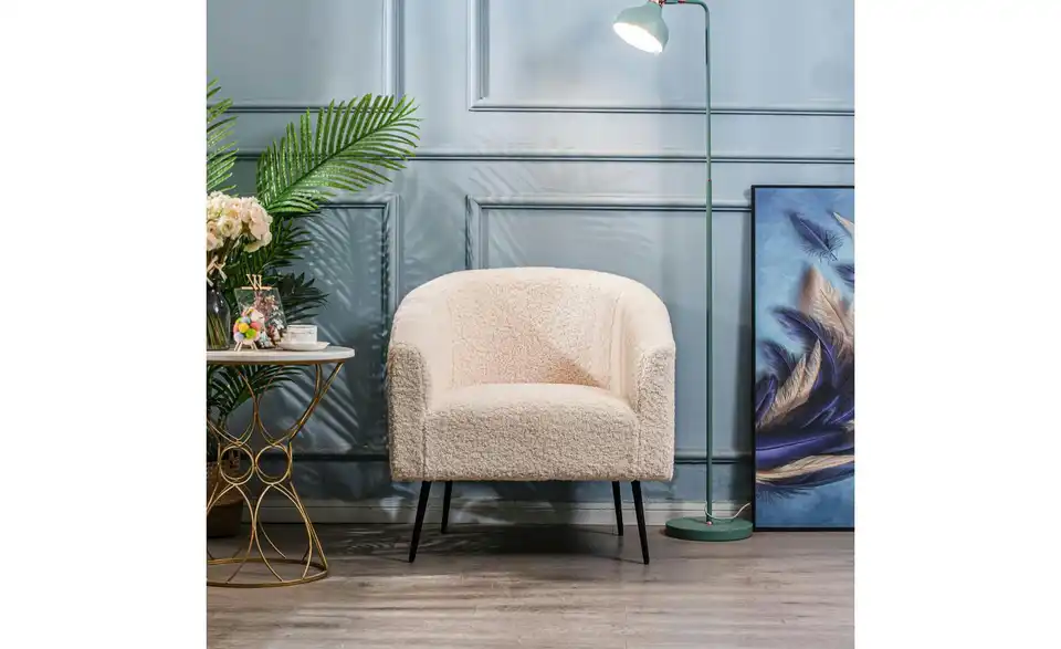 Sessel Kiruna BHL 75|76|65 cm, Boucléstoff