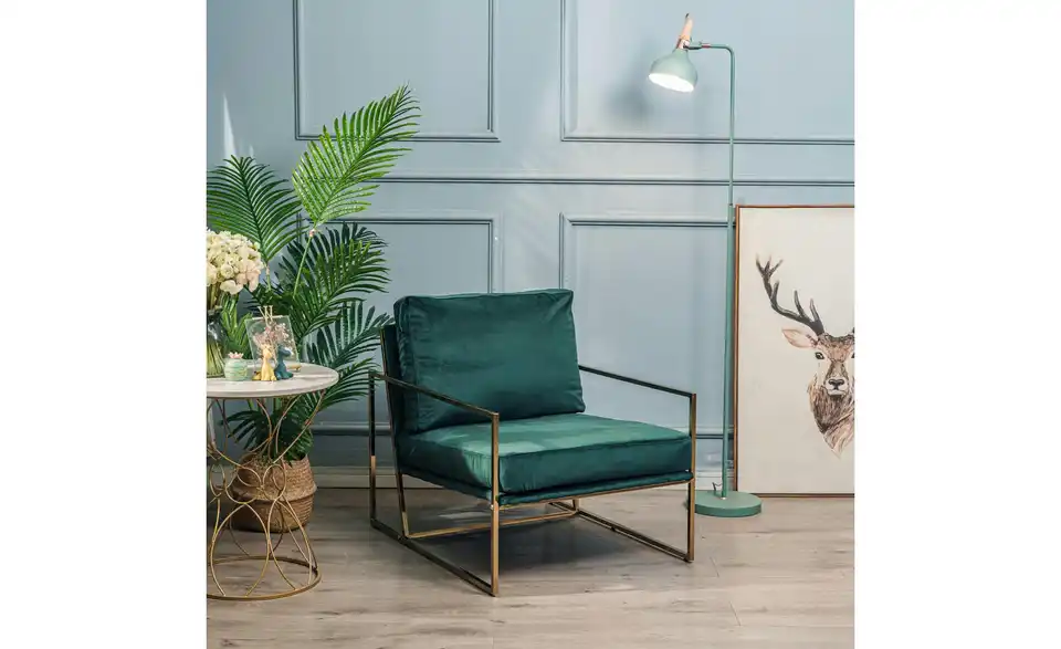 Sessel Viborg BHL 68|81|87 cm, Samt