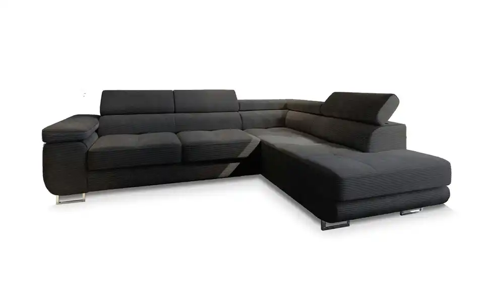 MASSENO Ecksofa mit Schlaffunktion Apiro BHL 277|90|202 cm, Cordstoff