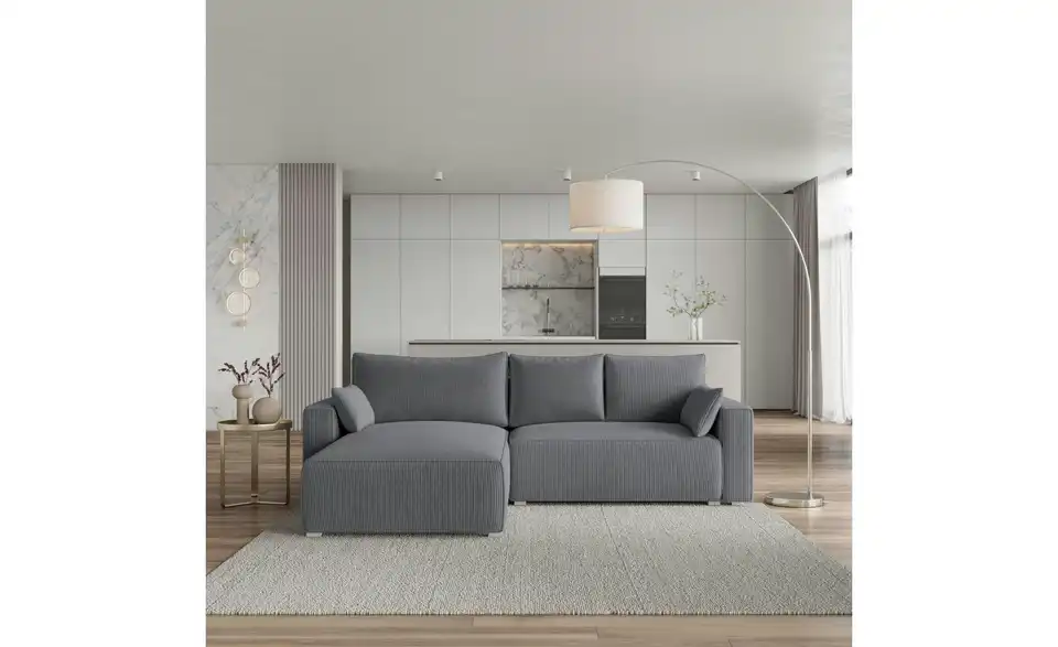 MASSENO Ecksofa mit Schlaffunktion Foril BHL 265|83|178 cm, Cordstoff MASSENO Ecksofa mit Schlaffunktion Foril BHL 265|83|178 cm, Cordstoff