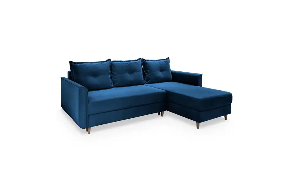 MASSENO Ecksofa mit Schlaffunktion Pisan BHL 220|91|140 cm, Webstoff meliert