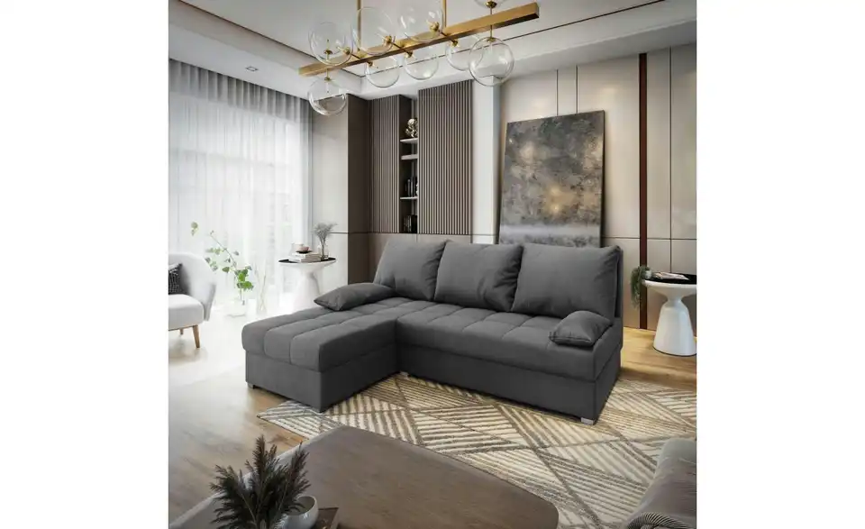 MASSENO Ecksofa mit Schlaffunktion Rita BHL 200|85|143 cm, Velours MASSENO Ecksofa mit Schlaffunktion Rita BHL 200|85|143 cm, Velours