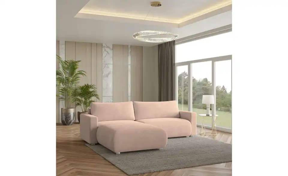 MASSENO Ecksofa mit Schlaffunktion Turin BHL 265|83|183 cm, Boucléstoff MASSENO Ecksofa mit Schlaffunktion Turin BHL 265|83|183 cm, Boucléstoff