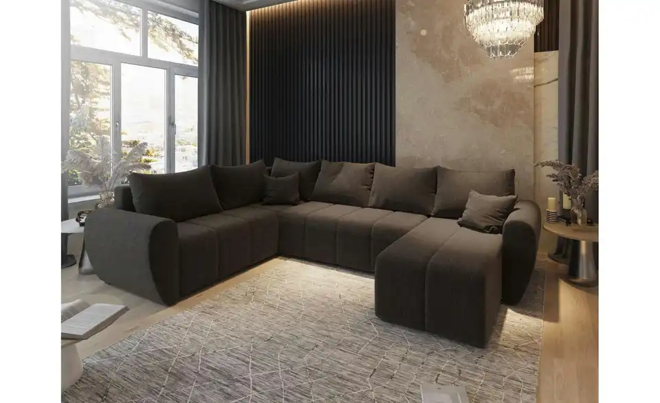 MASSENO Wohnlandschaft Madison BHL 303|82|208 cm, Flachgewebe fein MASSENO Wohnlandschaft Madison BHL 303|82|208 cm, Flachgewebe fein