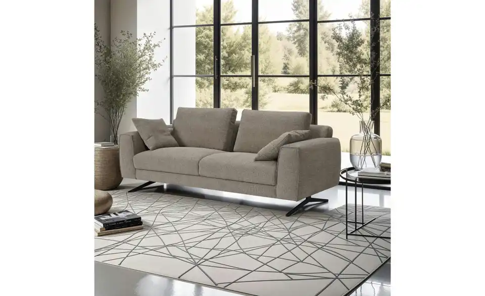 Furnhouse Einzelsofa Detroit BHL 217|84|92 cm, Boucléstoff