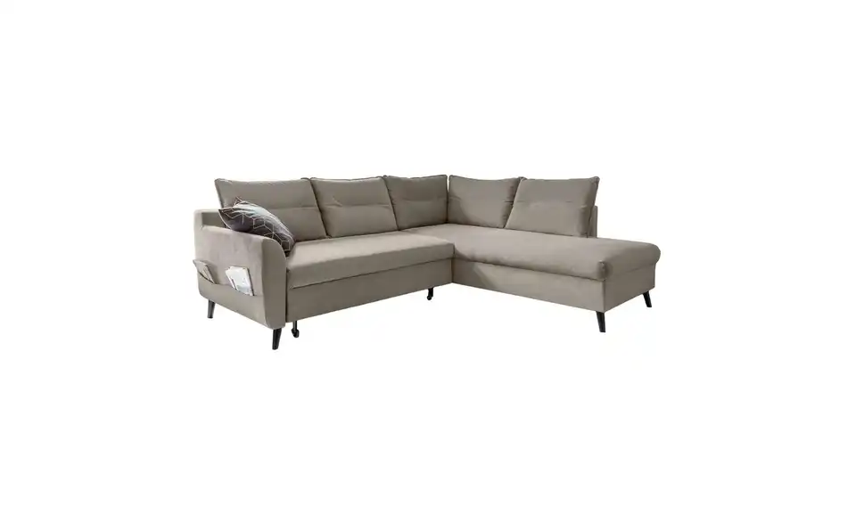 Miuform Ecksofa mit Schlaffunktion Stylish Stan BHL 228|90|198 cm, Velours