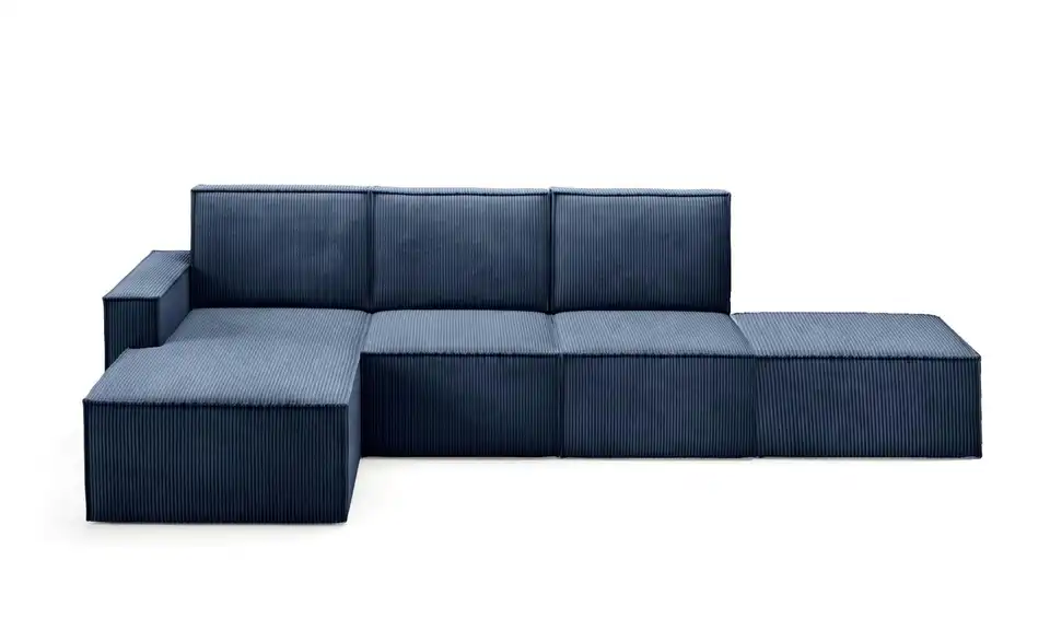 Ecksofa mit Pouf Orto BHL 329|93|142 cm, Cordstoff