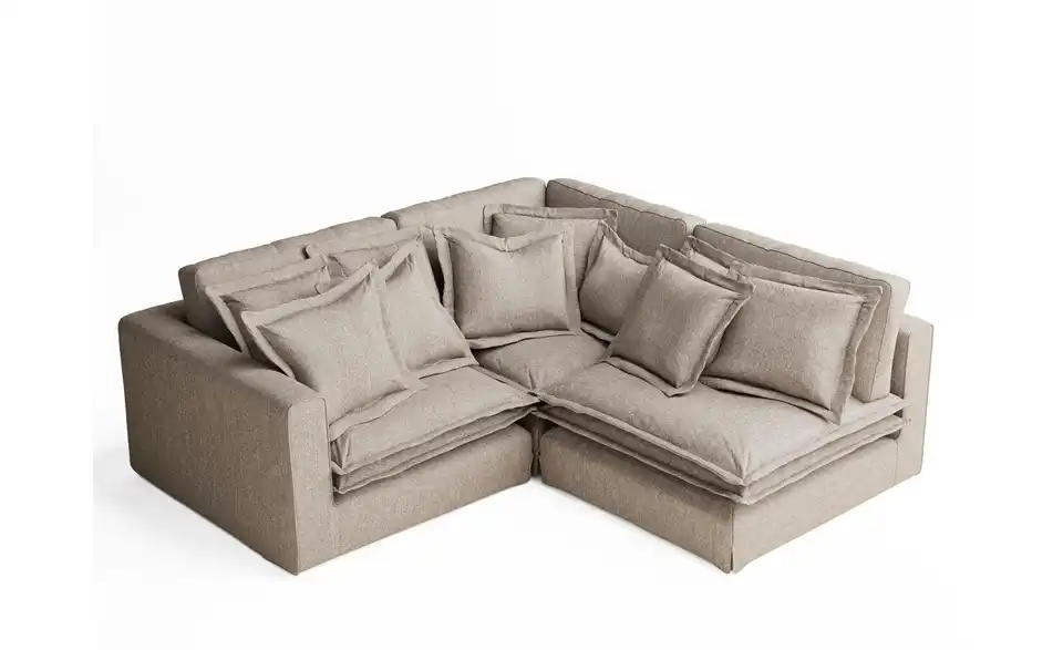 Ecksofa Amalfi BHL 238|90|238 cm, Webstoff fein