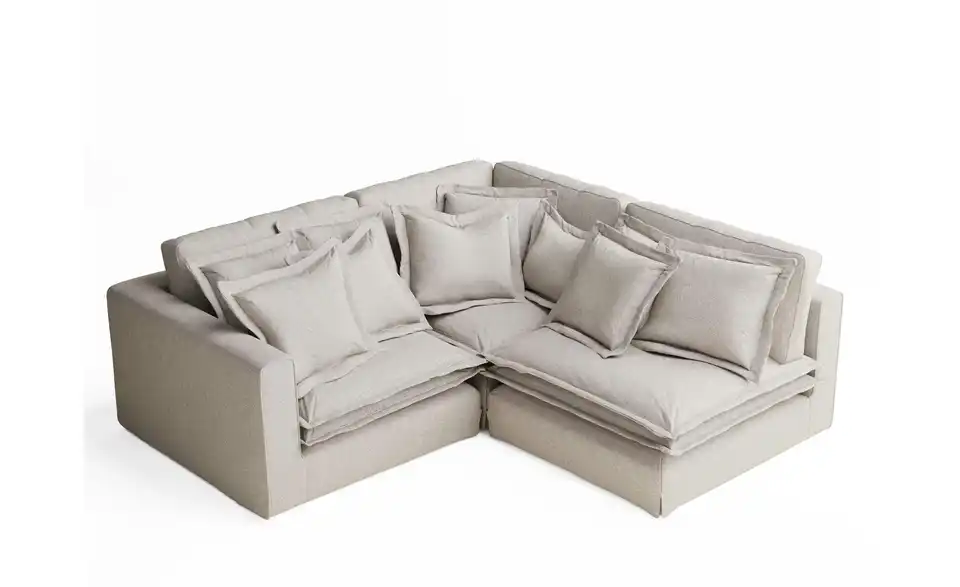Ecksofa Amalfi BHL 238|90|238 cm, Webstoff fein