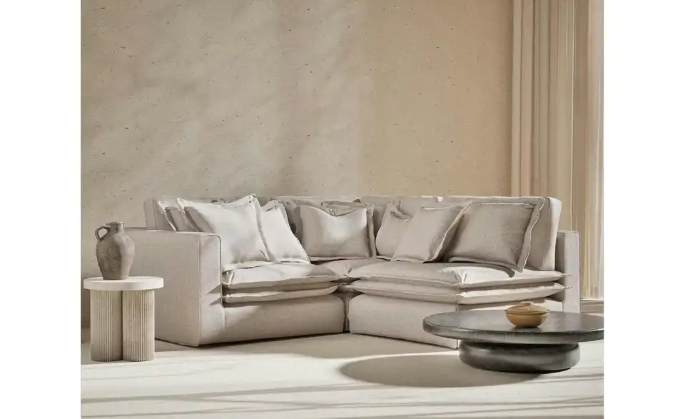 Ecksofa Amalfi BHL 238|90|238 cm, Webstoff fein
