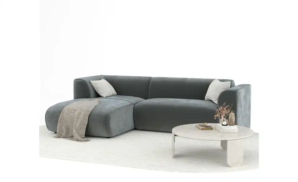 Ecksofa Melani BHL 256|69|162 cm, Velours