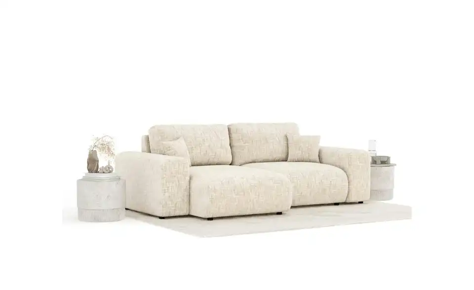 Ecksofa Zanzibar BHL 237|79|144 cm, Webstoff meliert