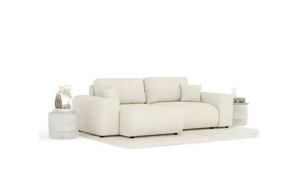 Ecksofa Zanzibar BHL 237|79|144 cm, Boucléstoff