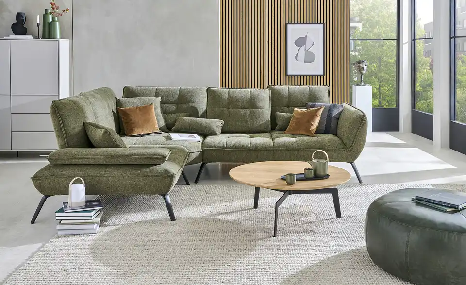 vito Ecksofa Ticona BHT 310|93|250 cm, Flachgewebe