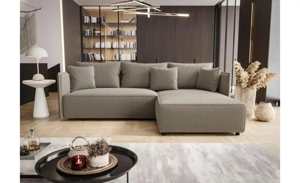 Ecksofa Milano BHL 245|85|185 cm, Cordstoff