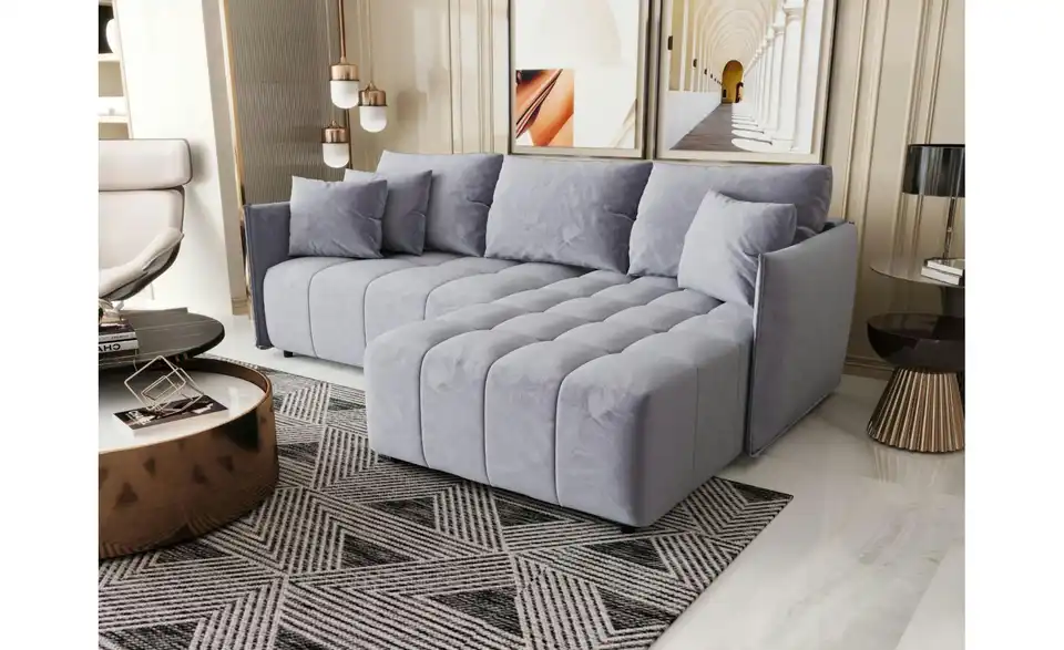 Ecksofa Onil BHL 245|85|185 cm, Velours