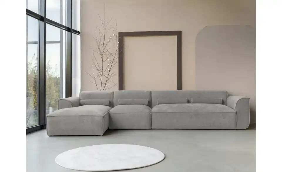 Miuform Ecksofa modular Flex Felix BHL 340|70|154 cm, Chenille
