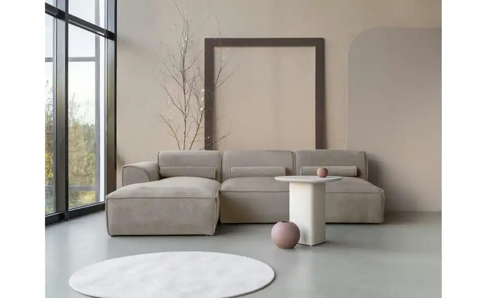 Miuform Ecksofa modular Flex Felix BHL 244|70|154 cm, Chenille