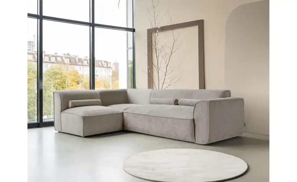 Miuform Ecksofa modular Flex Felix BHL 265|70|169 cm, Chenille