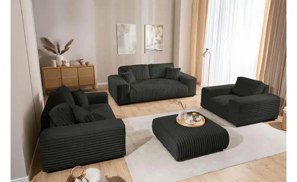 Polstergarnitur 2er-Set Mollis BHL 213|79|108 cm, pflegeleicht